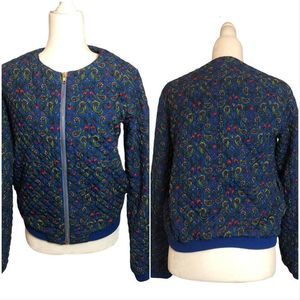 Lovers + Friends Quilted Paisley Bomber Jacket